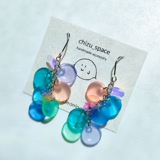 【取引中】マーメイドカラーのつぶつぶゆらゆらピアス/イヤリング(ピアス)