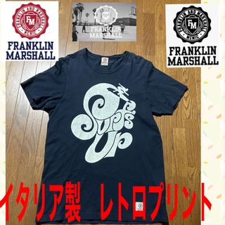 フランクリンアンドマーシャル(FRANKLIN&MARSHALL)のイタリー製　サイケデリック文字プリント　フランクリンマーシャル　サーフＴシャツ　(Tシャツ/カットソー(半袖/袖なし))