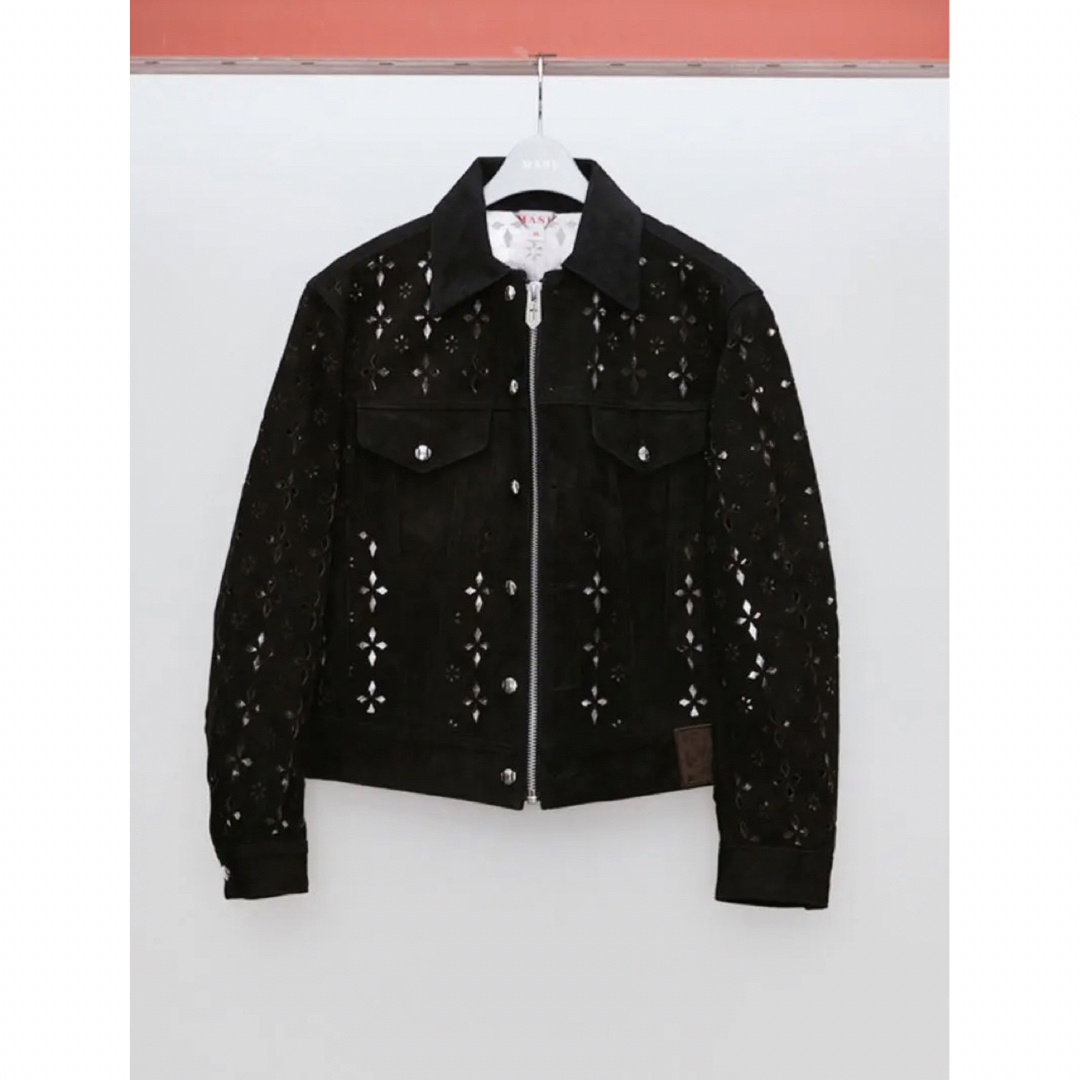 MASU "DIAMOND-CUT LEATHER JACKET