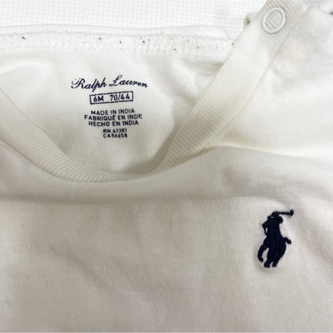 Ralph Lauren(ラルフローレン)のRalph Laurenトップ70とbabyGAPデニムハーフパンツ60 キッズ/ベビー/マタニティのベビー服(~85cm)(シャツ/カットソー)の商品写真