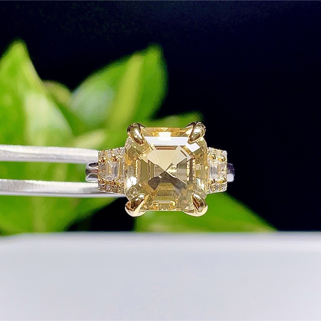 【宝石質】シトリン　黄水晶　リング　指輪　天然石　純銀　水晶　19
