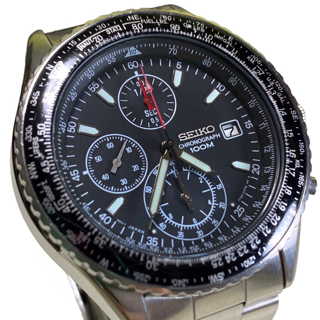 SEIKO セイコー 黒文字盤 デイト マスター 腕時計-
