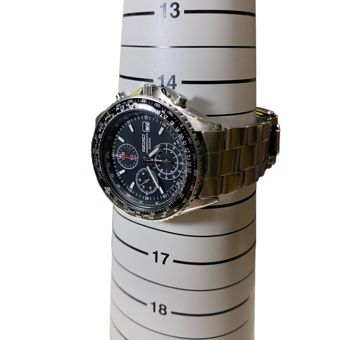 SEIKO セイコー 黒文字盤 デイト マスター 腕時計-