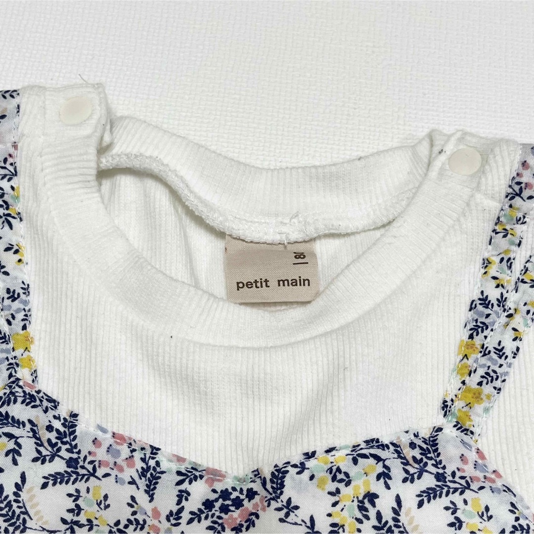 petit main(プティマイン)のpetit mainトップス80とZARAKIDSスキニー92 キッズ/ベビー/マタニティのベビー服(~85cm)(Ｔシャツ)の商品写真