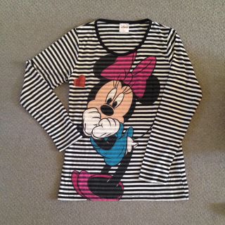 ディズニー(Disney)のミニー ボーダーロンT(Tシャツ(長袖/七分))