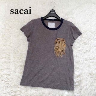 sacai - サカイ レース切替ショルダージップTシャツ 2の通販|ラクマ