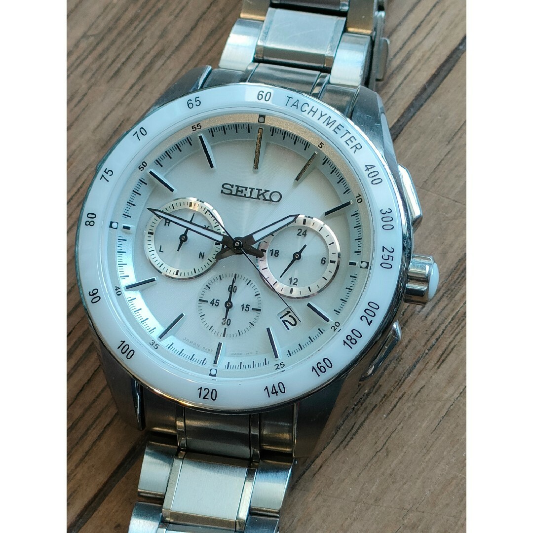 SEIKO 腕時計 ブライツ 電波ソーラー 白文字盤 - 腕時計(アナログ)