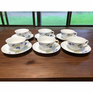 ノリタケ(Noritake)のノリタケ　ボーンチャイナ　スタジオコレクション　カップ&ソーサー　6客セット(食器)