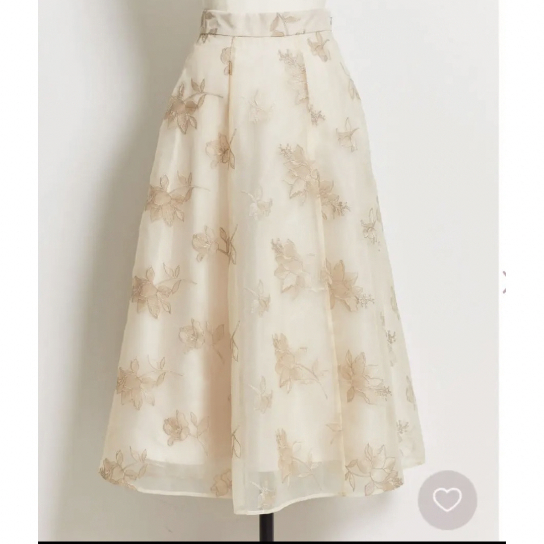 【新品】noela オーガンジー刺繍スカート