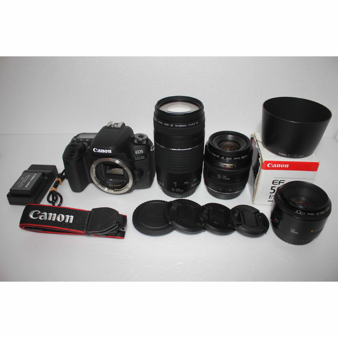 Wi-Fi、動画☆キャノン Canon EOS 9000D トリプルレンズセット Wi-Fi、動画☆キャノン Canon EOS 9000D トリプルレンズセット