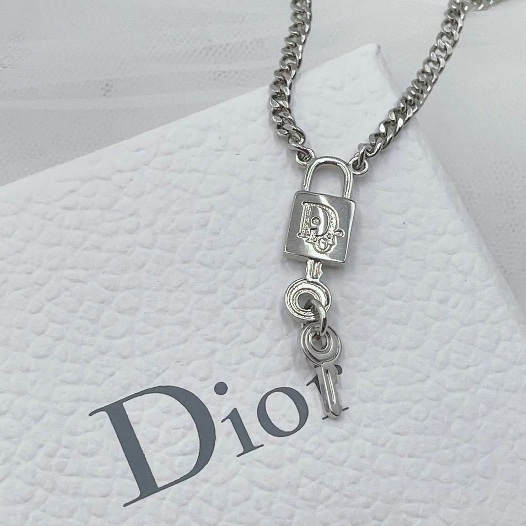 ✨希少✨ Dior カデナ 南京錠 キー 鍵 ロゴ ネックレス シルバー 喜平のサムネイル