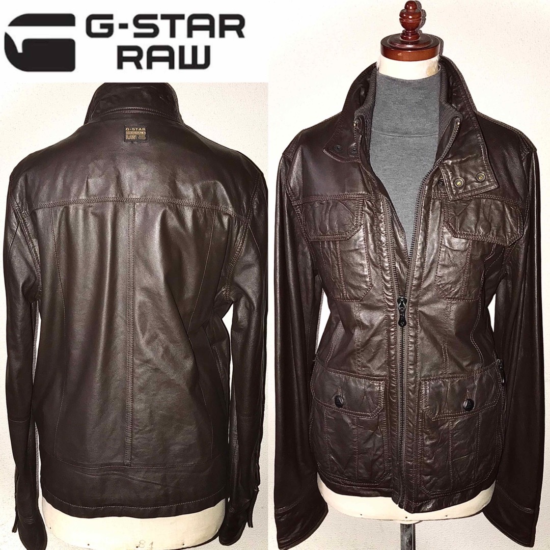 G-STAR RAW - 美品G-STAR送料込ジースター定価8万円程羊革ラムレザー