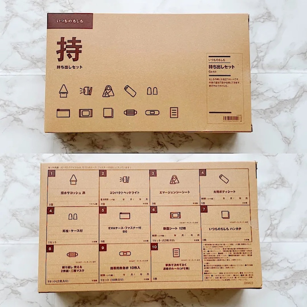 MUJI (無印良品)(ムジルシリョウヒン)の新品未使用　無印良品　いつものもしも持ち出しセット インテリア/住まい/日用品の日用品/生活雑貨/旅行(防災関連グッズ)の商品写真