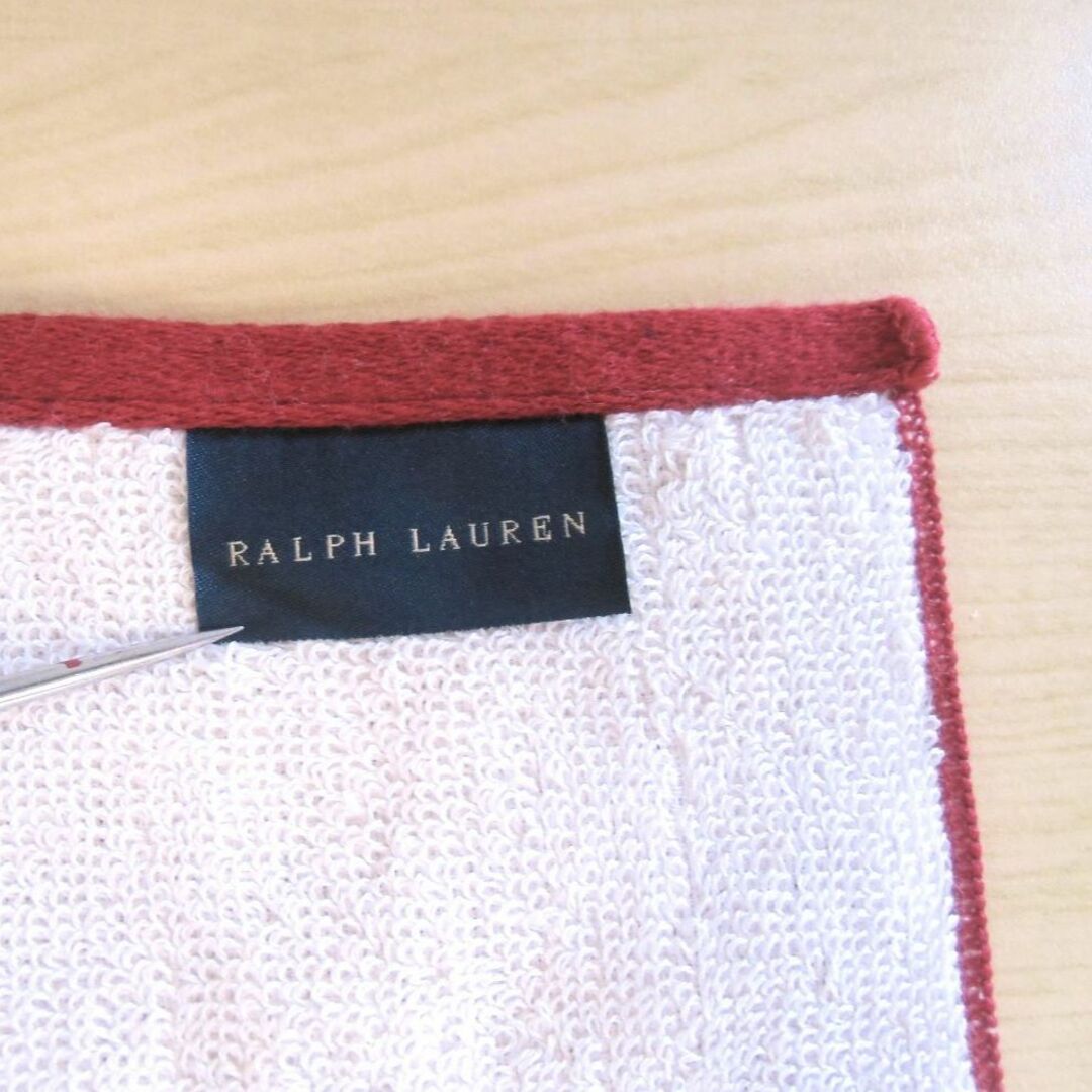 POLO RALPH LAUREN(ポロラルフローレン)のポロ　ラルフローレン　タオルハンカチ　エドガータウンマドラスG　レッド メンズのファッション小物(ハンカチ/ポケットチーフ)の商品写真