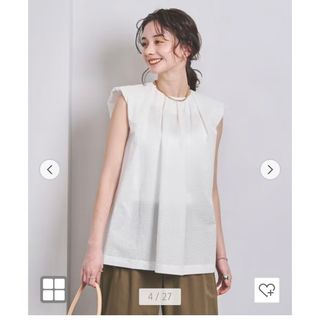 ユナイテッドアローズ(UNITED ARROWS)のUNITED ARROWS ワッフル タック ノースリーブ ブラウス(シャツ/ブラウス(半袖/袖なし))