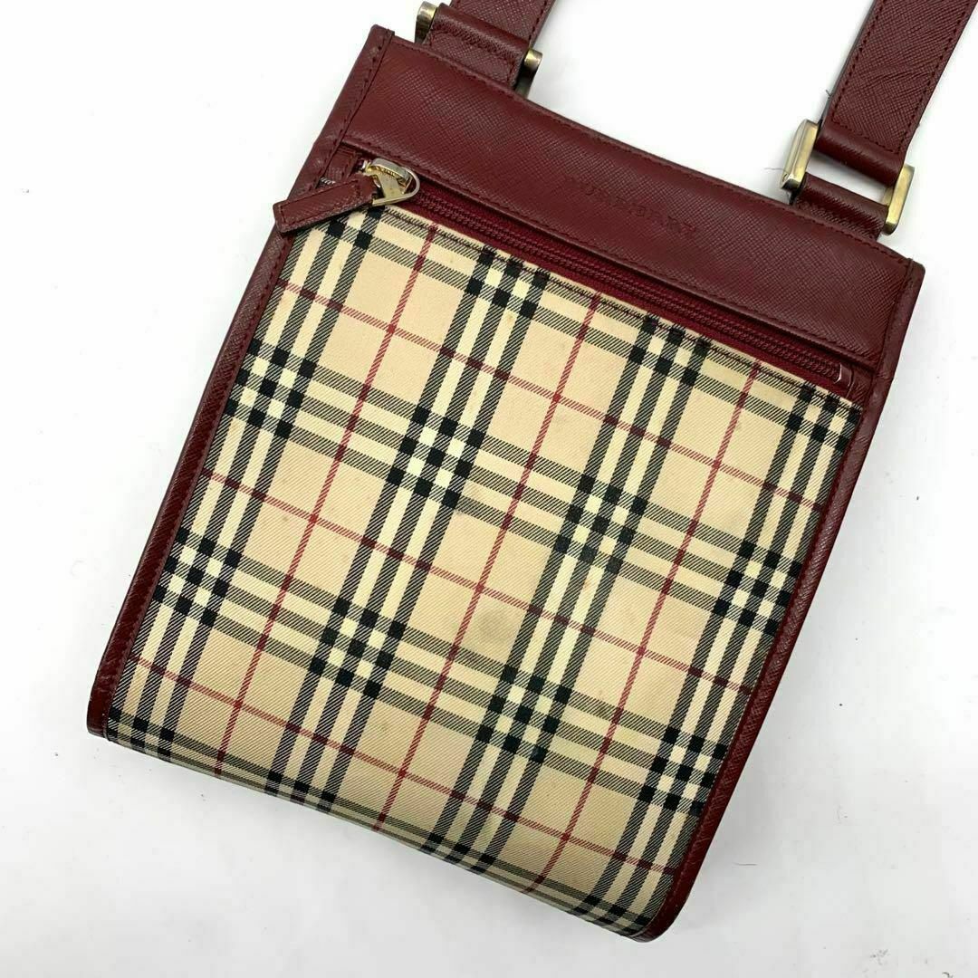 BURBERRY - バーバリー ショルダーバック レザー キャンバス ノバ