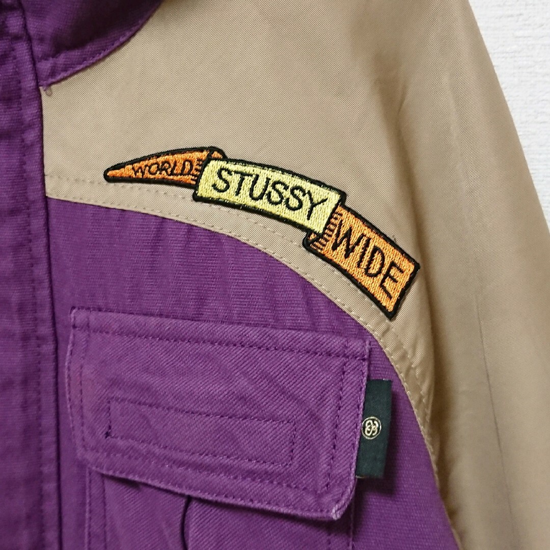 ステューシー フロント 刺繍 ロゴ ジップアップ ブルゾン ジャケット