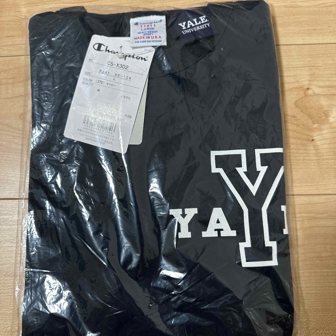 【新品】Champion T-1011 カレッジtシャツ YALE ラバーロゴ 1