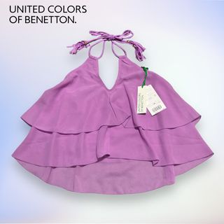 ユナイテッドカラーズオブベネトン(UNITED COLORS OF BENETTON.)の【新品】シフォン キャミソール パレオ 水着(水着)