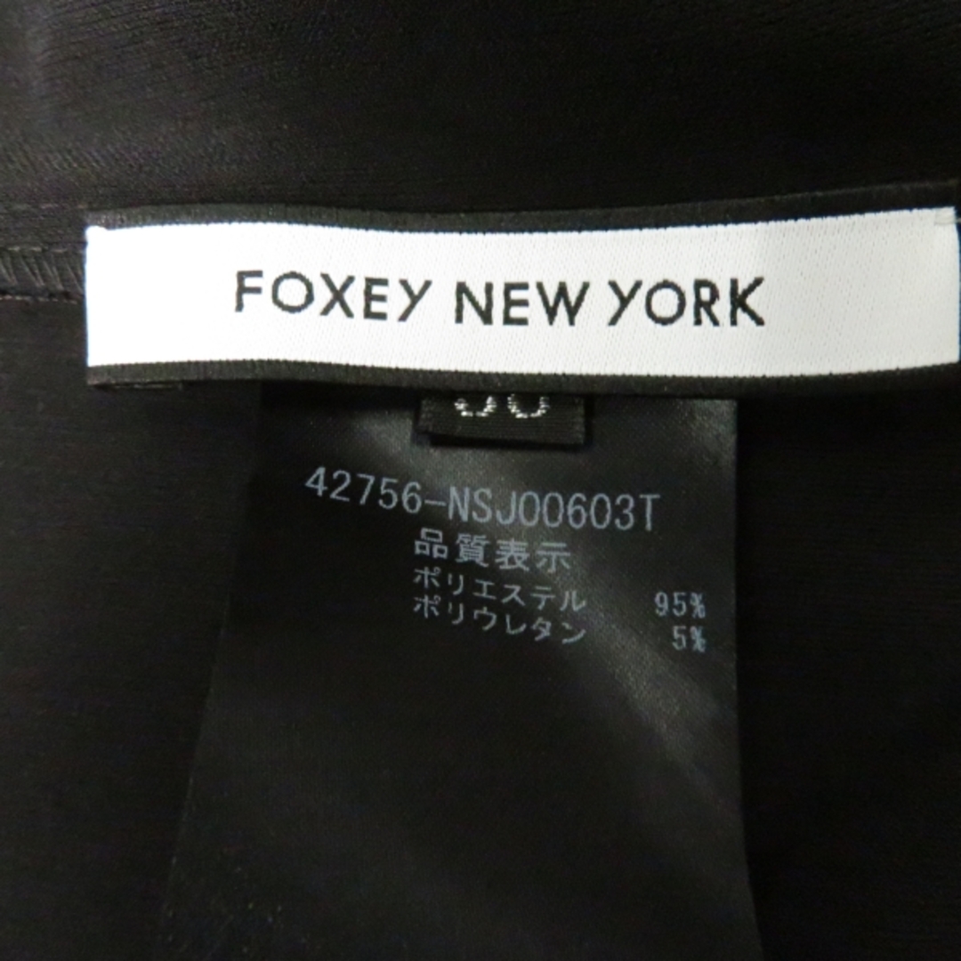 美品 FOXEY NEW YORK フォクシー 42756 Le Ruban Cardigan カーディガン ブラック 38 ポリエステル他 ロング レディース AY4085W1