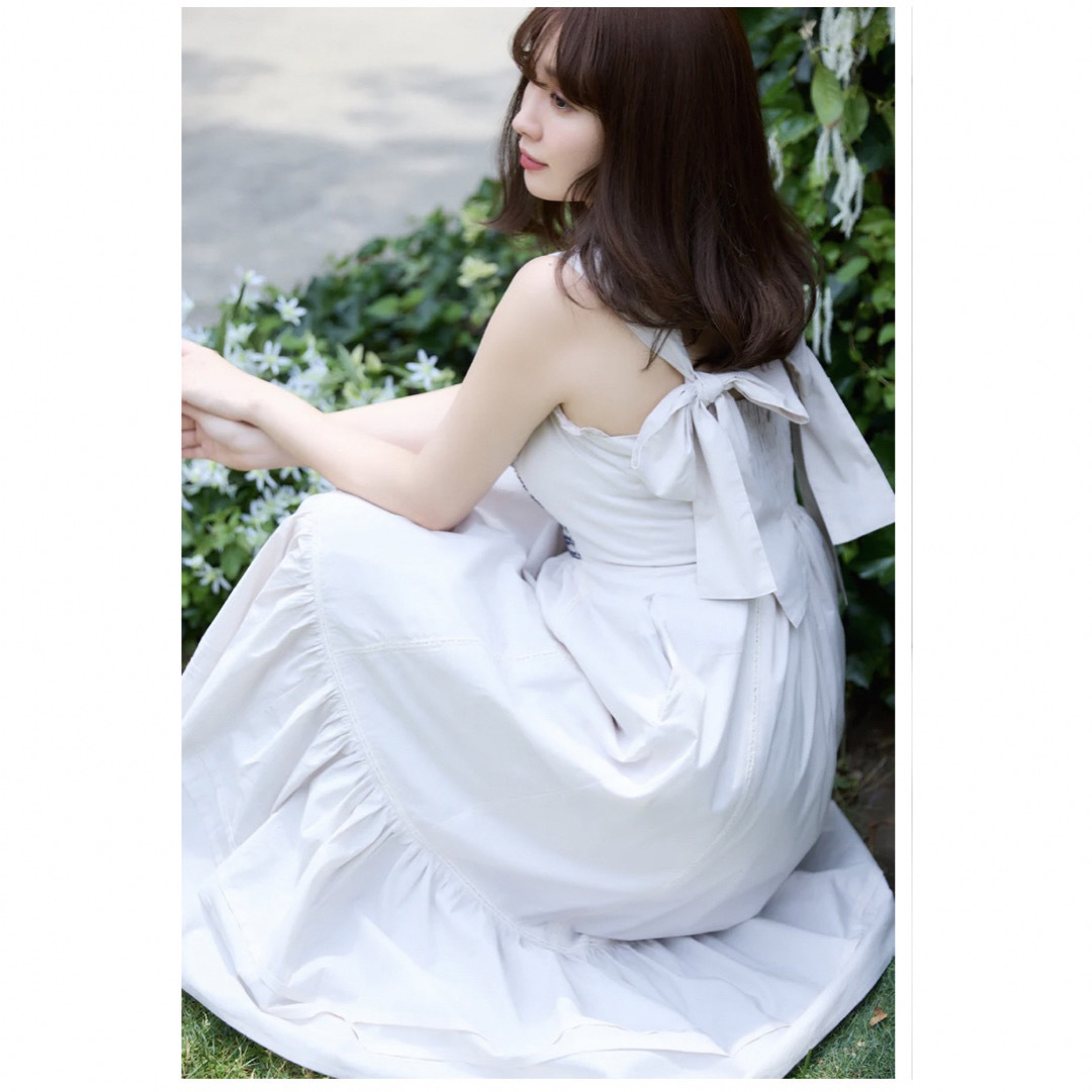 銀座 Herlioto Back Ribbon Smocked Long Dress | www.takalamtech.com