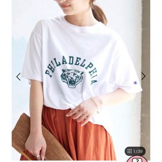 スローブイエナ(SLOBE IENA)の【Champion / チャンピオン】SLOBE別注ロゴTシャツ(Tシャツ(半袖/袖なし))