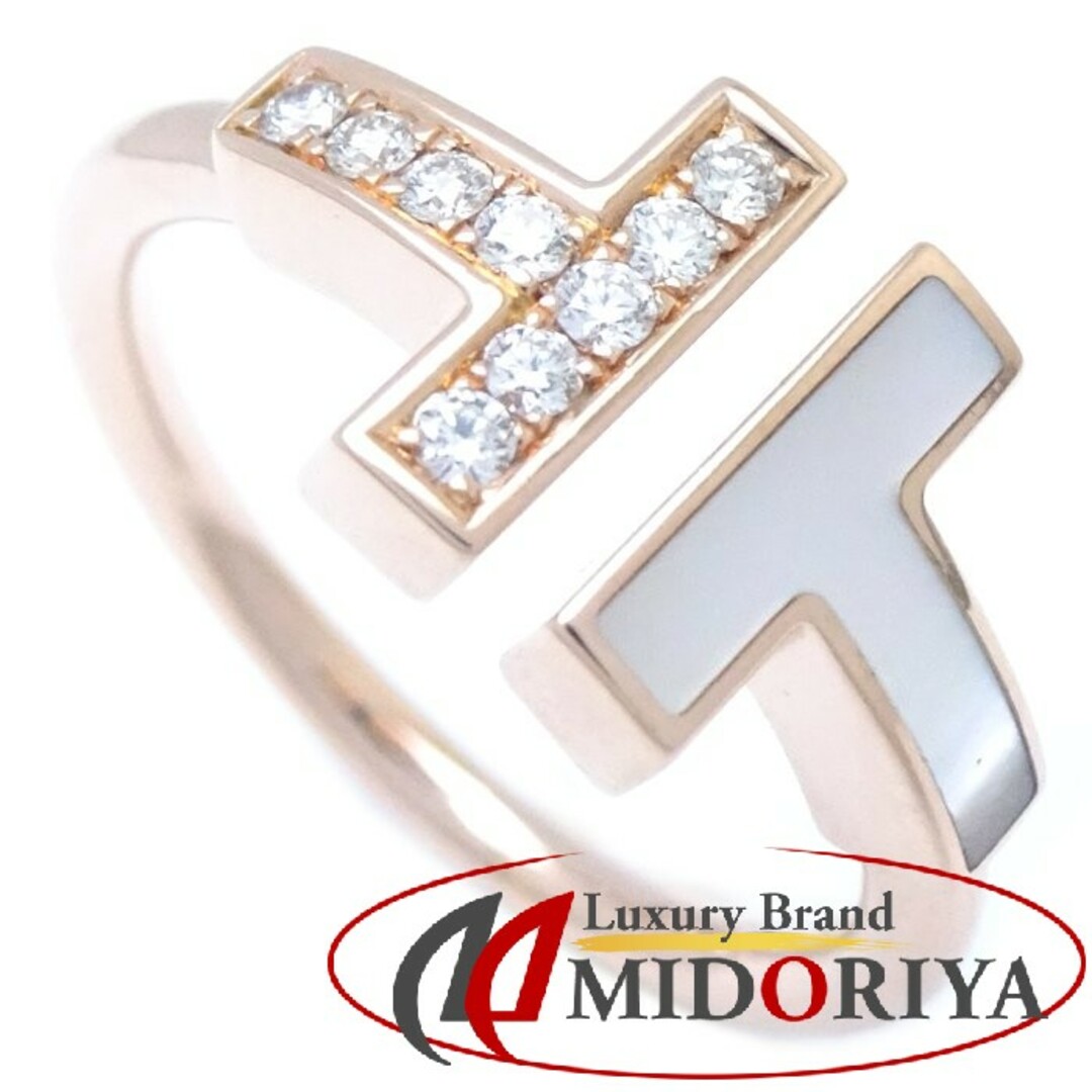 ティファニー TIFFANY&Co. Ｔワイヤー リング 指輪 マザーオブパール ダイヤモンド 9号 750PG ピンクゴールド K18RG ローズゴールド / 290152【BJ】