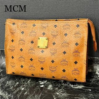 MCM - 美品 MCM エムシーエム ロゴ柄 レオパード ヒョウ柄 クラッチ