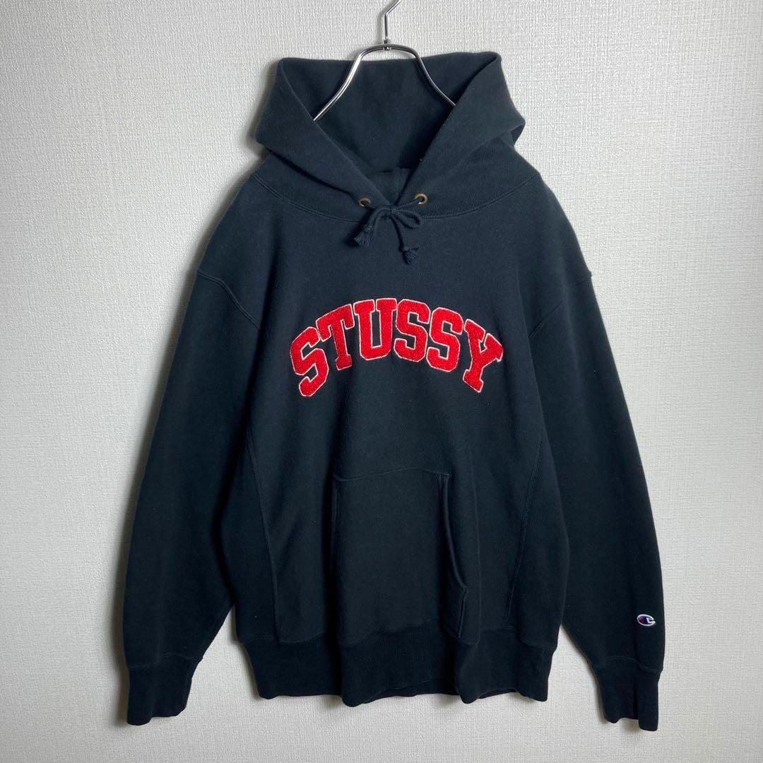 STUSSY - 【美品】ステューシー x チャンピオン コラボパーカー 人気L ...