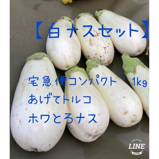 【大阪北摂・無農薬栽培・里山市場・白ナスのみの詰め合わせ】(野菜)