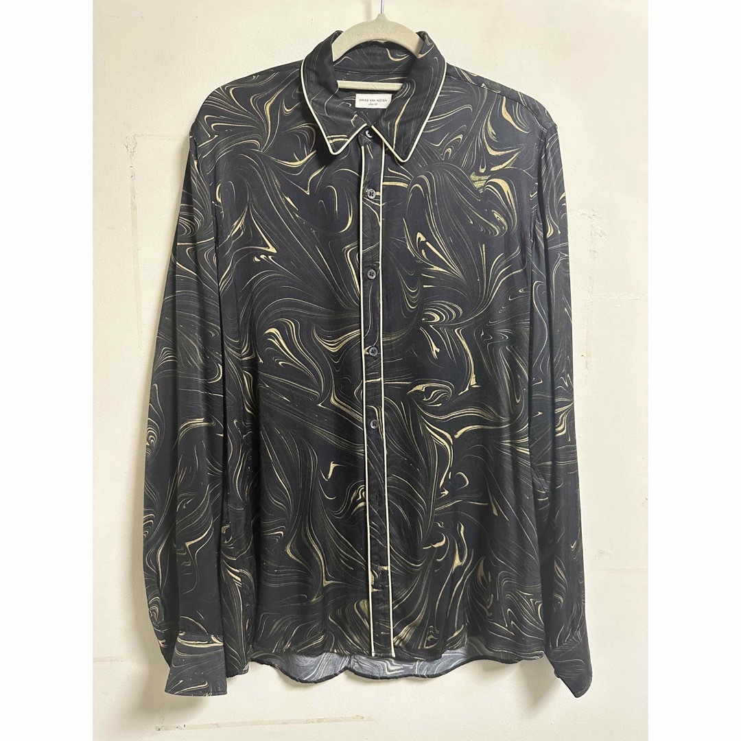 dries van noten marble shirt-