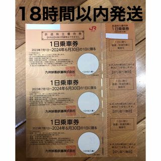 ジェイアール(JR)のJR九州 九州旅客鉄道会社 1日乗車券　3枚(鉄道乗車券)