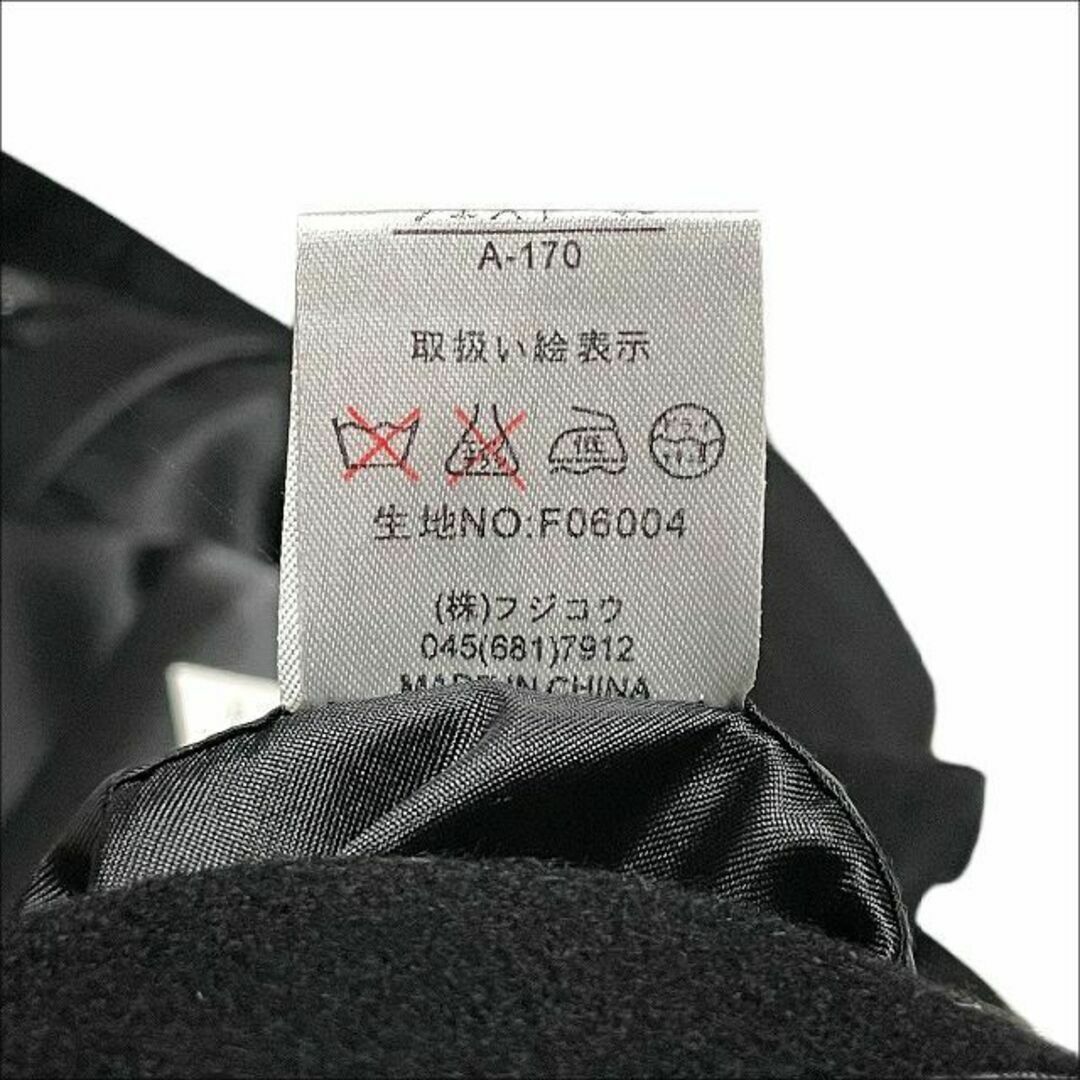 J6399 美品 ロッチ カシミヤ100% ステンカラーコート 黒 170A