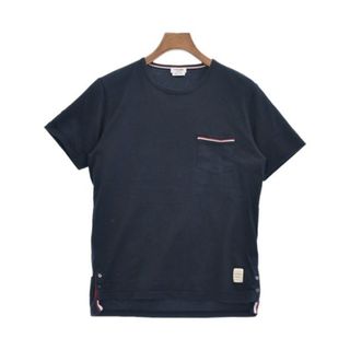 トムブラウン(THOM BROWNE)のTHOM BROWNE トムブラウン Tシャツ・カットソー 2(M位) 紺 【古着】【中古】(Tシャツ/カットソー(半袖/袖なし))