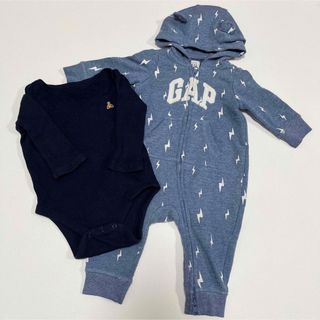 ベビーギャップ(babyGAP)のbabyGAPのボディーシャツ&カバーオール　3-6Ｍ(カバーオール)