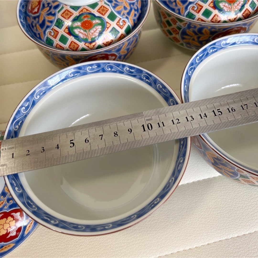 有田焼 林斎 蓋付き丼ぶり揃 5客セット 古伊万里 色絵 どんぶり 丼鉢