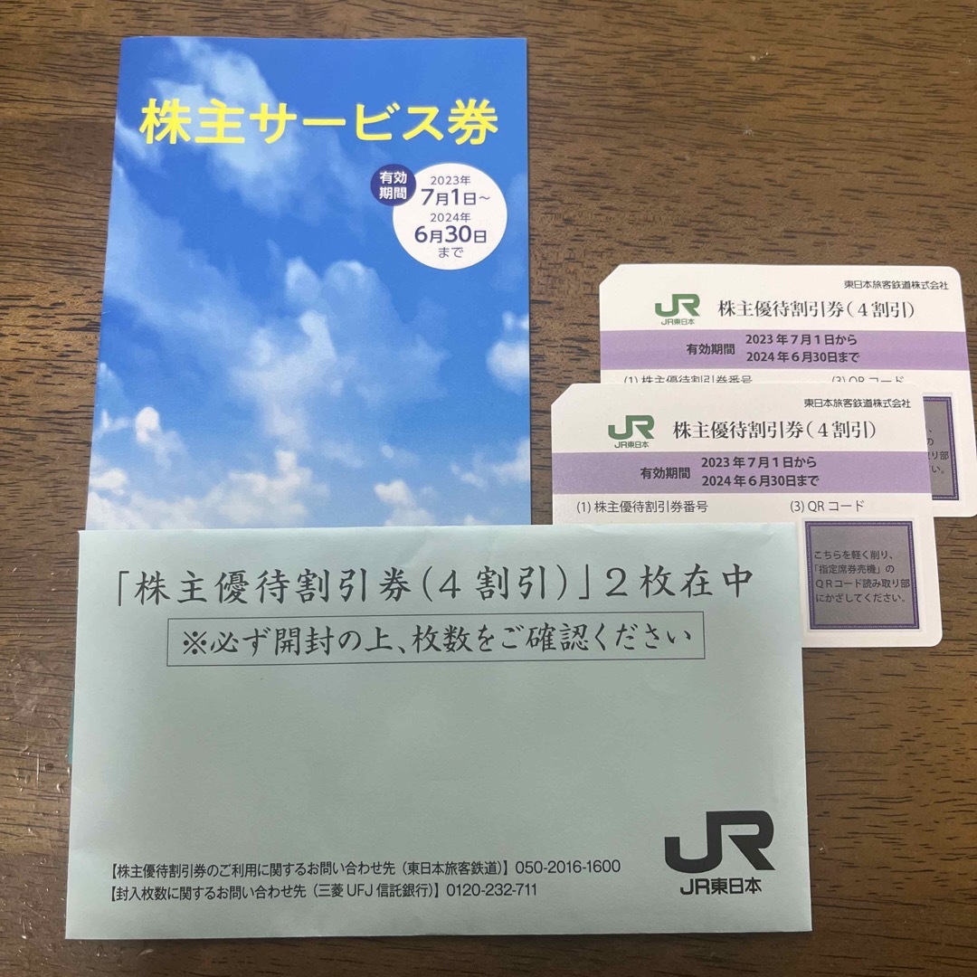 JR(ジェイアール)のJR東日本株主優待割引券② チケットの乗車券/交通券(鉄道乗車券)の商品写真