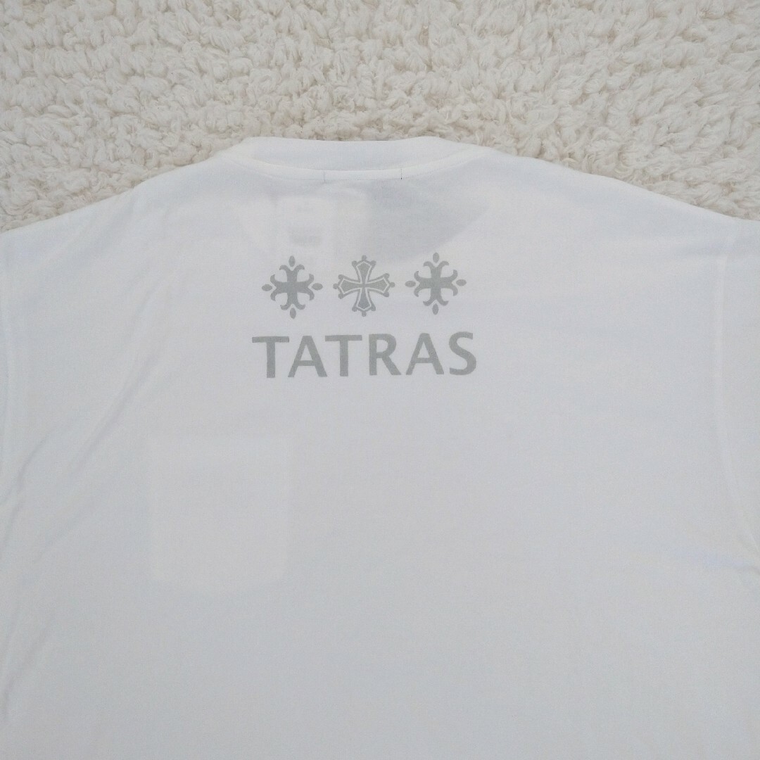 新品 TATRAS バックロゴ 胸ポケット Tシャツ ホワイト Lサイズ