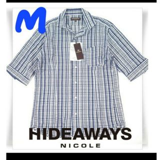 ニコル(NICOLE)の定価1.1万‼️HIDEAWAYS NICOLE 五分袖ホリゾンタルカラーシャツ(シャツ)