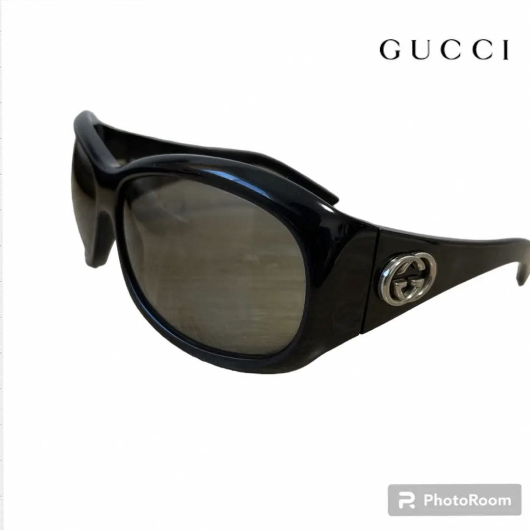 美品】GUCCI サングラス インターロッキング ブラック-