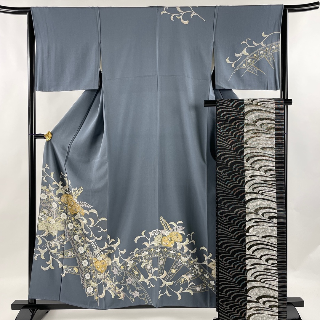 訪問着 身丈158cm 裄丈64cm M 正絹 美品 秀品-