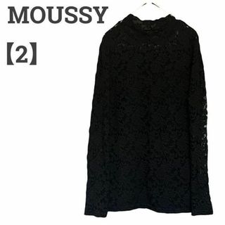 マウジー(moussy)のマウジー レディース【M】シアーブラウス♡コットン混 おしゃれ♡透け感 花柄♡黒(シャツ/ブラウス(長袖/七分))