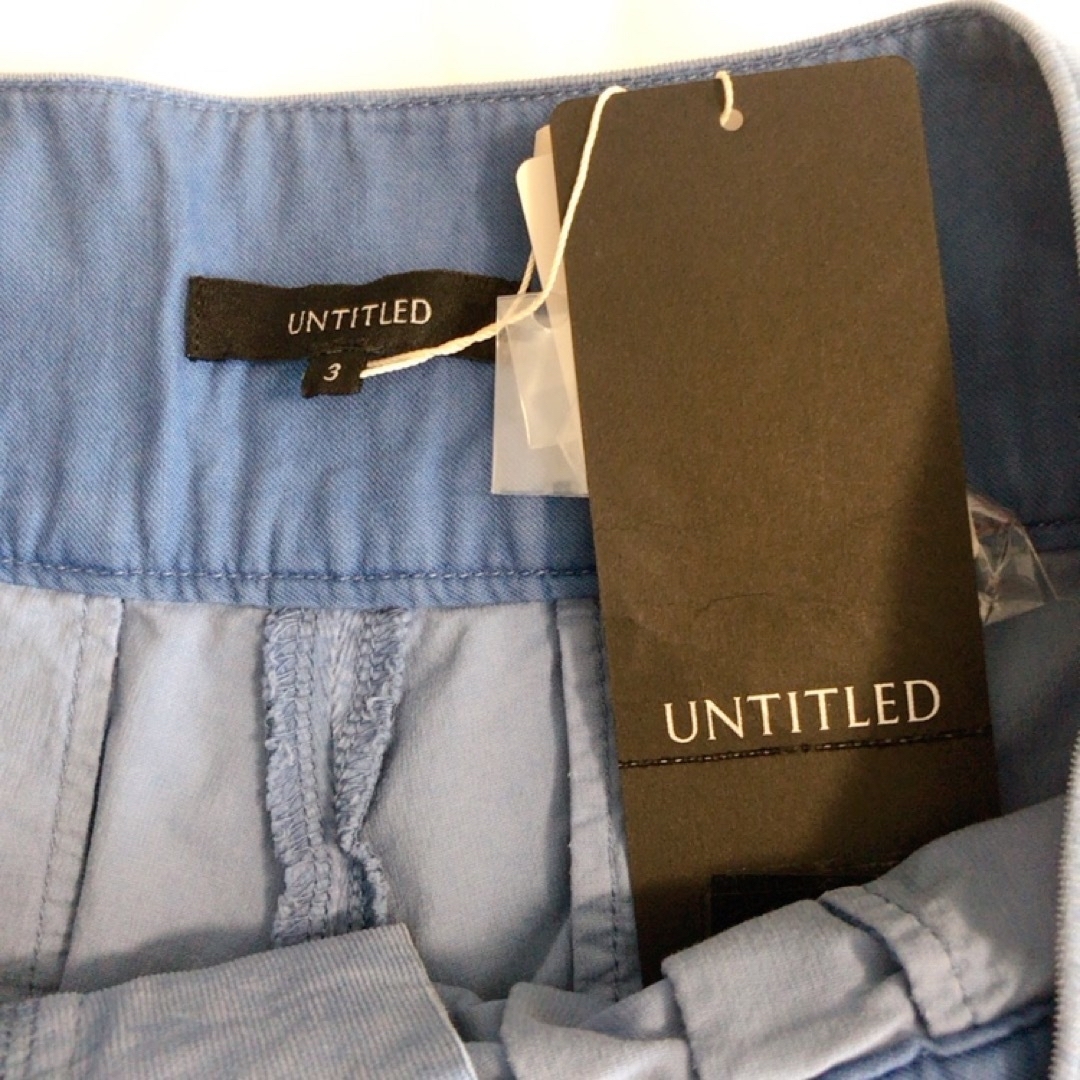 UNTITLED(アンタイトル)の【専用 】新品 UNTITLED ショートパンツ  L ブルー 春 レディースのパンツ(ショートパンツ)の商品写真