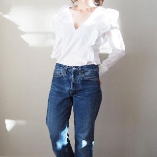 ザラ(ZARA)のzara 白ブラウス 新品(シャツ/ブラウス(長袖/七分))