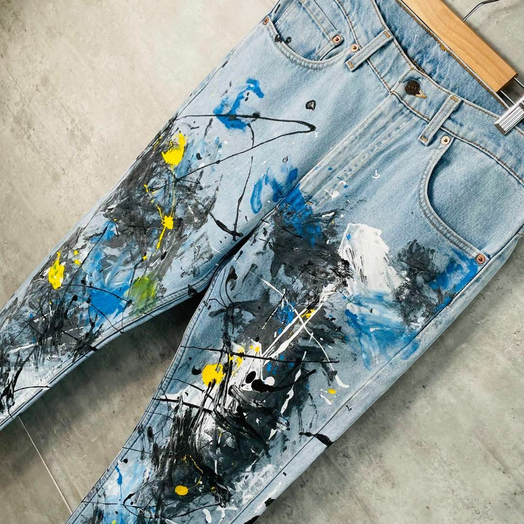 Levi's - ペイント加工 USA製 リーバイス505 アイスブルー Levi's - ペイント加工 USA製 リーバイス505 アイスブルー
