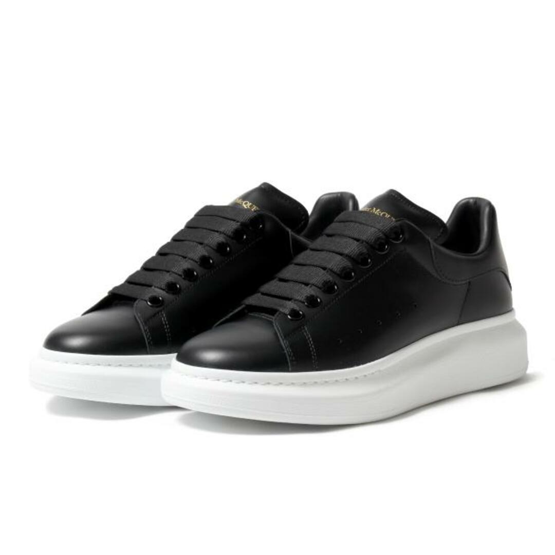 【新品未使用】 ALEXANDER McQUEEN アレキサンダー マックイーン OVERSIZED SNEAKER オーバーサイズドスニーカー シューズ レザー 553680WHGP5 【41（約27cm）/BLACK/BLACK】