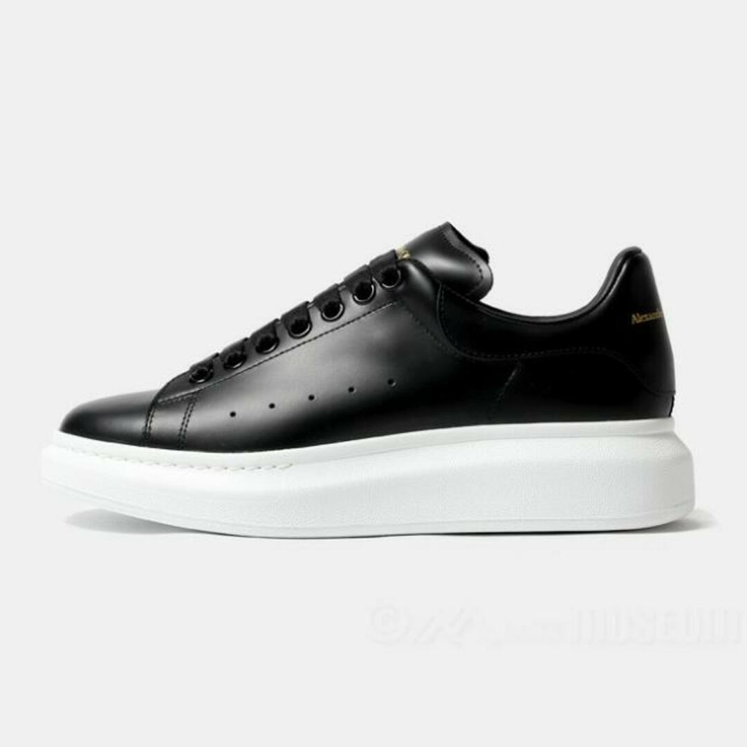 【新品未使用】 ALEXANDER McQUEEN アレキサンダー マックイーン OVERSIZED SNEAKER オーバーサイズドスニーカー シューズ レザー 553680WHGP5 【41H（約27.5cm）/BLACK/BLACK】