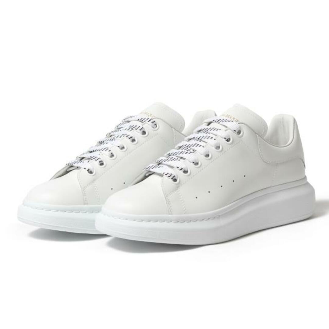 ラバー【新品未使用】 ALEXANDER McQUEEN アレキサンダー マックイーン OVERSIZED SNEAKER オーバーサイズドスニーカー シューズ レザー 553680WHGP5 【41H（約27.5cm）/WHITE/WHITE】