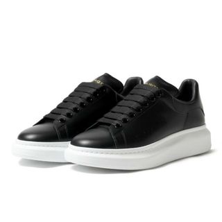 アレキサンダーマックイーン(Alexander McQueen)の【新品未使用】 ALEXANDER McQUEEN アレキサンダー マックイーン OVERSIZED SNEAKER オーバーサイズドスニーカー シューズ レザー 553680WHGP5 【42（約28cm）/BLACK/BLACK】(スニーカー)