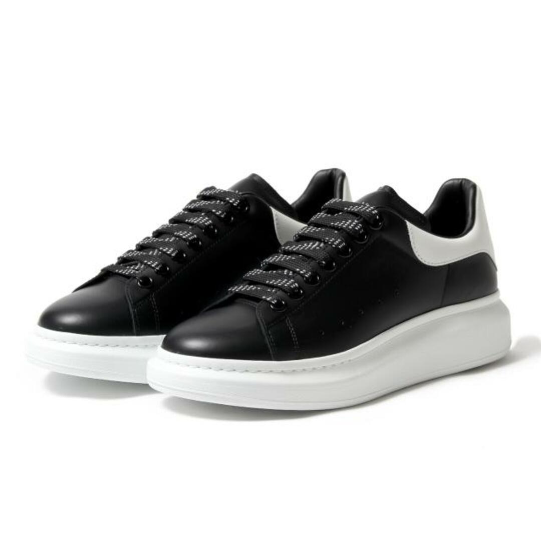 並行輸入品【新品未使用】 ALEXANDER McQUEEN アレキサンダー マックイーン OVERSIZED SNEAKER オーバーサイズドスニーカー シューズ レザー 553680WHGP5 【42（約28cm）/BLACK/WHITE】